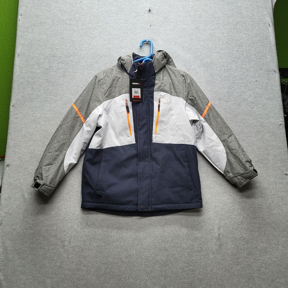 Gerry Boy Jacket M-10/12 Gray Colorblock Outdoor Jacket Gorpcore Zipper Logo NWT